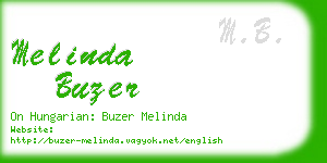 melinda buzer business card